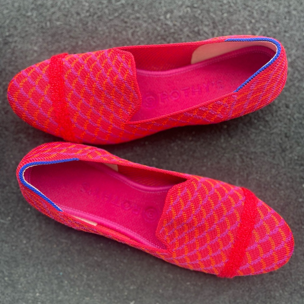Rothy’s Pomegranate Grid womens flats size 8, never worn